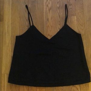 Black Silk Tank Top